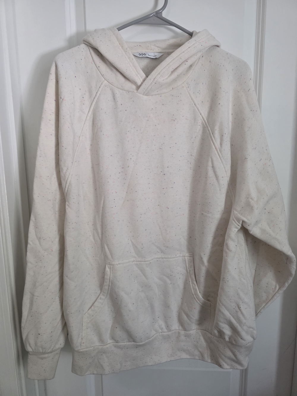 DSG Cream Speckle Hoodie with Kangaroo Pocket